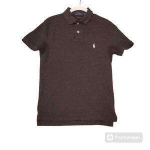 SOLD Ralph Lauren Heather Grey Custom Slim Fit Polo (XS)